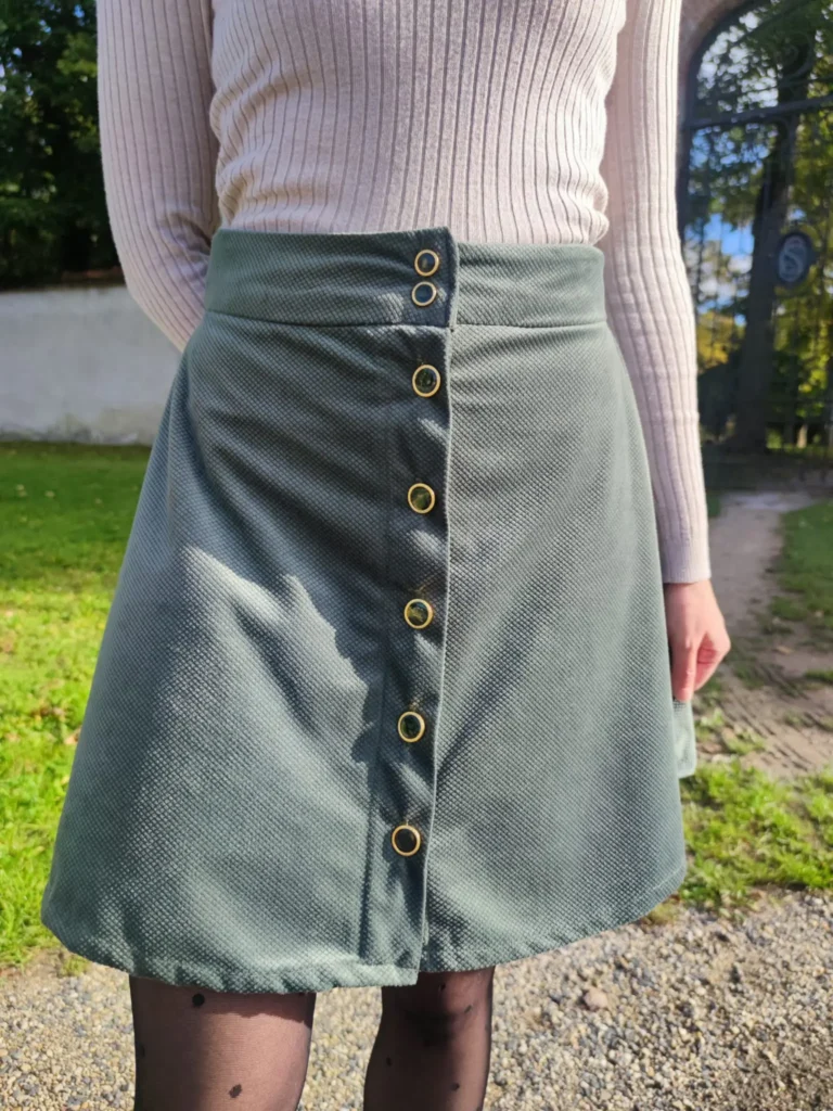 Jupe trapèze verte