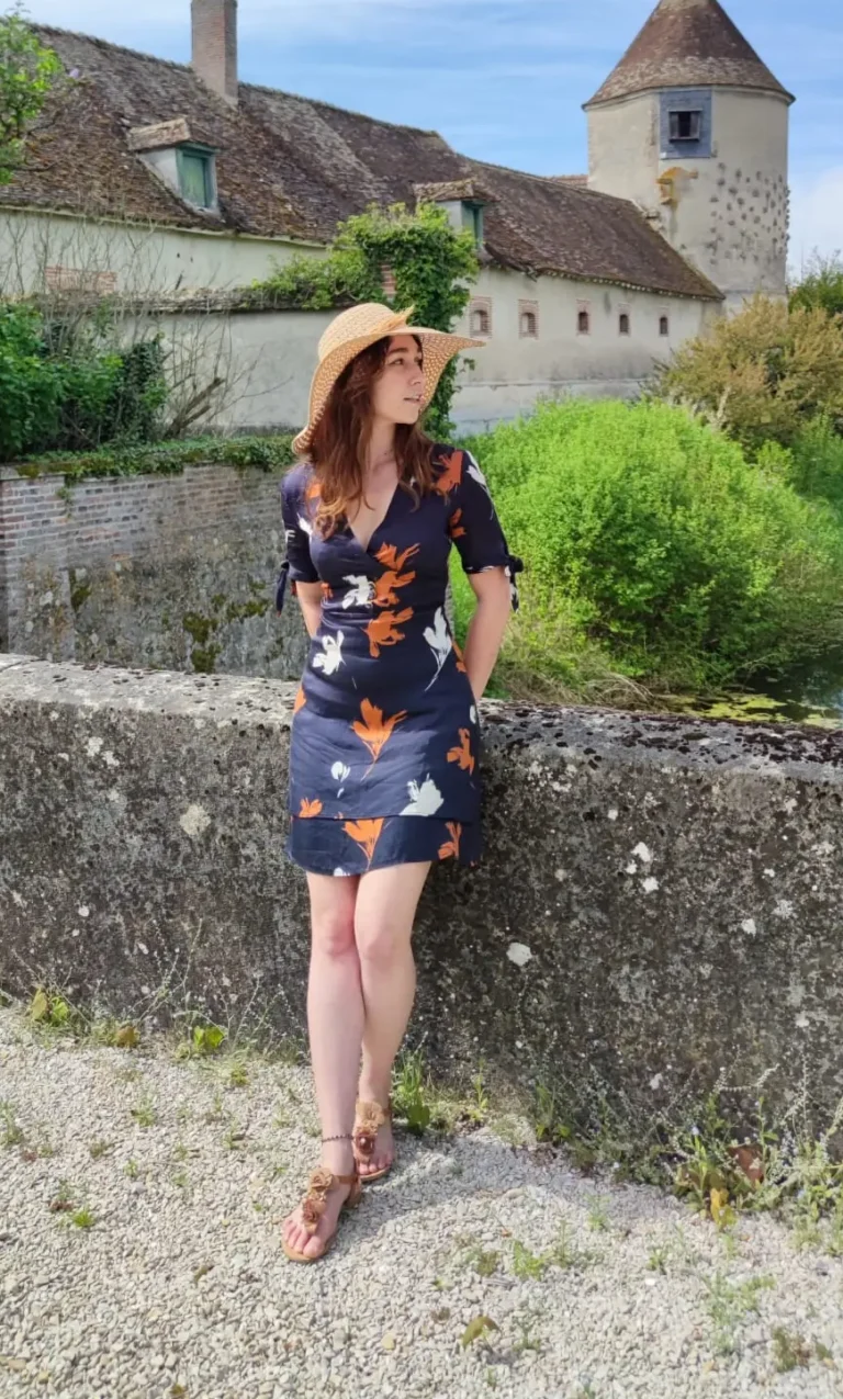 Robe courte à fleurs